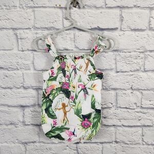 Janie and Jack Floral Romper 3-6 months